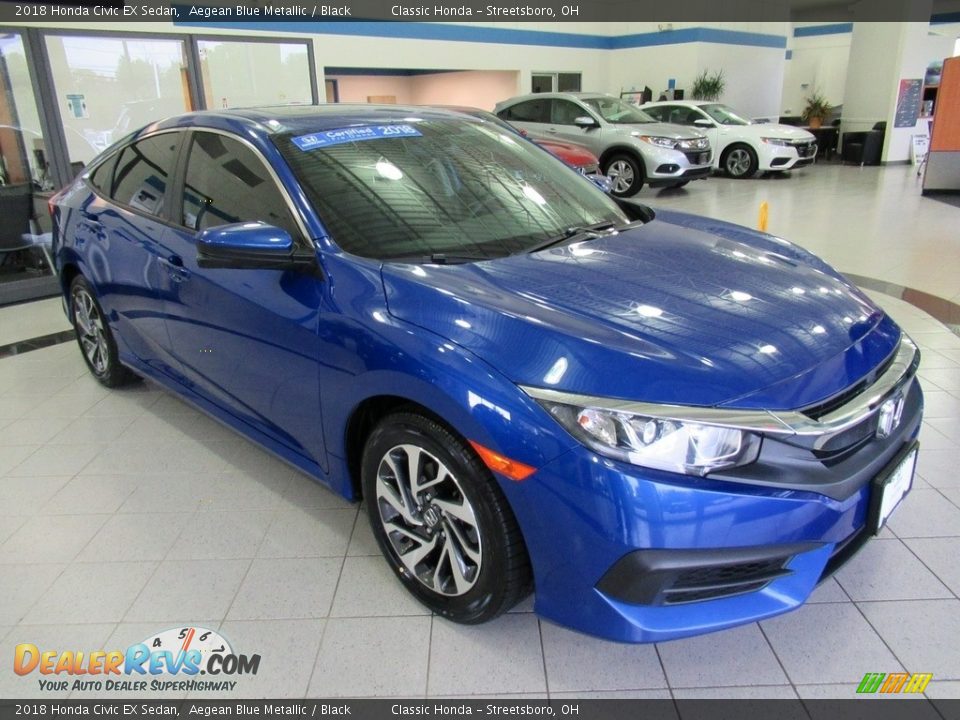 Front 3/4 View of 2018 Honda Civic EX Sedan Photo #3