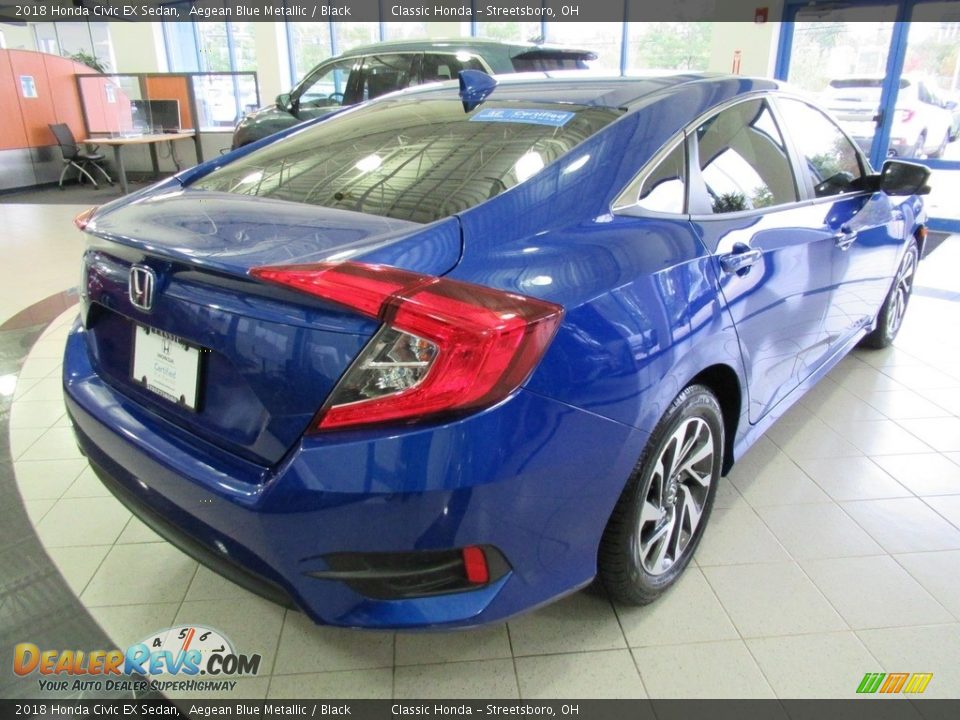 2018 Honda Civic EX Sedan Aegean Blue Metallic / Black Photo #7