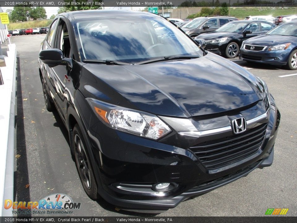 2018 Honda HR-V EX AWD Crystal Black Pearl / Black Photo #7