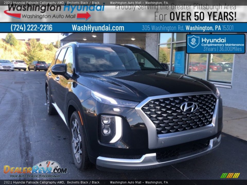 2021 Hyundai Palisade Calligraphy AWD Becketts Black / Black Photo #1
