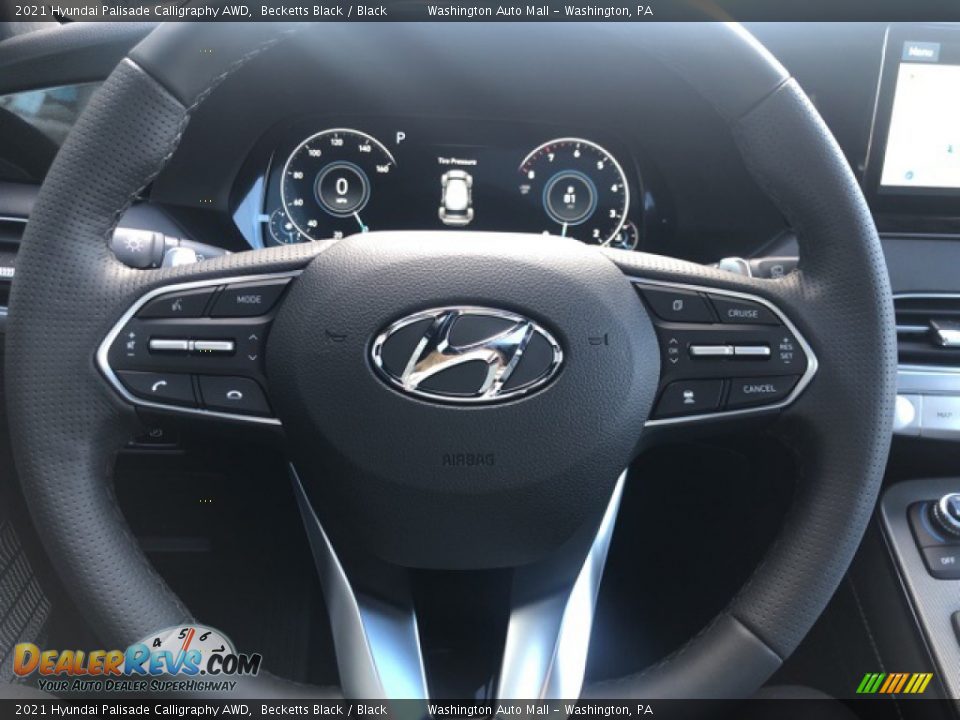 2021 Hyundai Palisade Calligraphy AWD Becketts Black / Black Photo #14