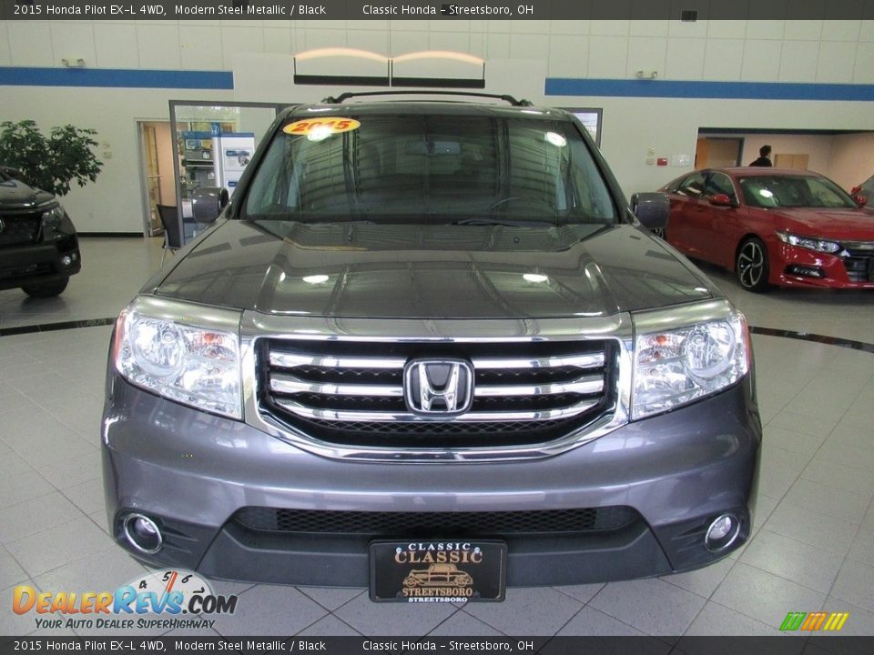 2015 Honda Pilot EX-L 4WD Modern Steel Metallic / Black Photo #2