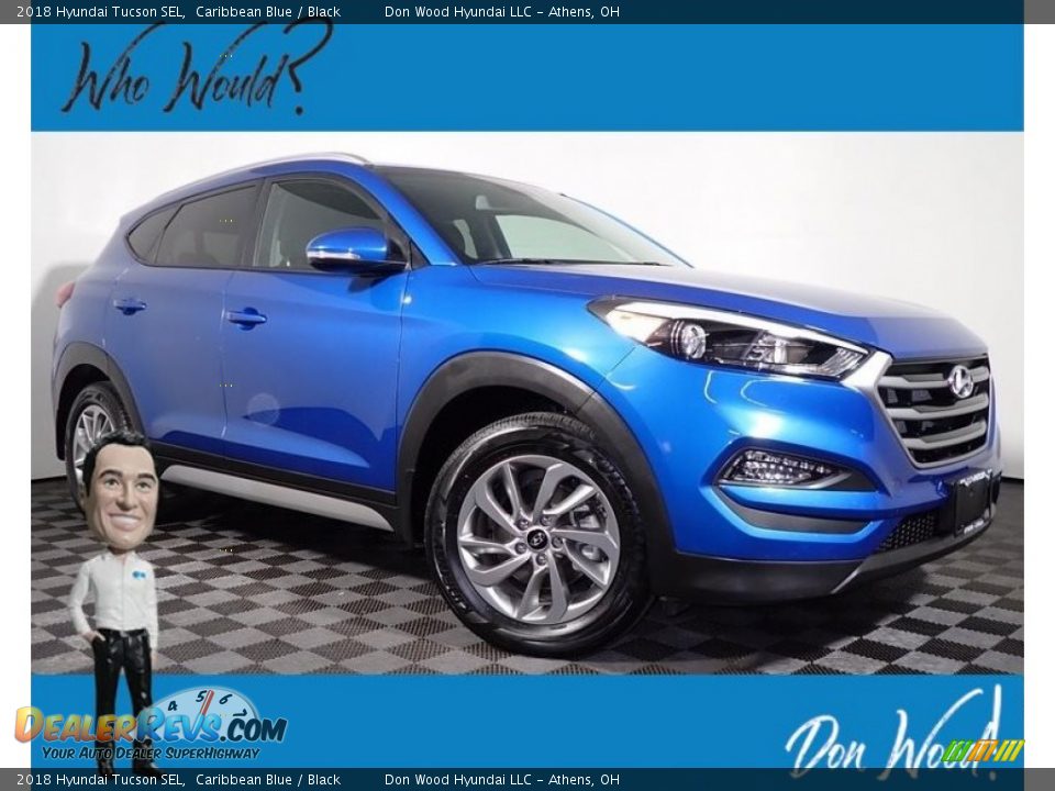 2018 Hyundai Tucson SEL Caribbean Blue / Black Photo #1