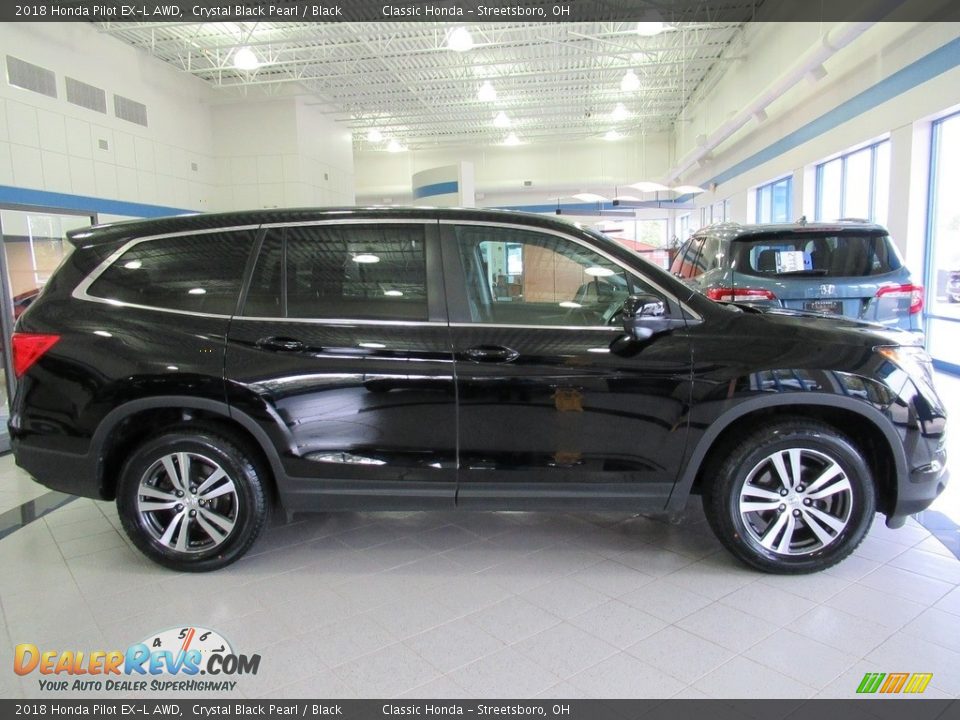 2018 Honda Pilot EX-L AWD Crystal Black Pearl / Black Photo #4