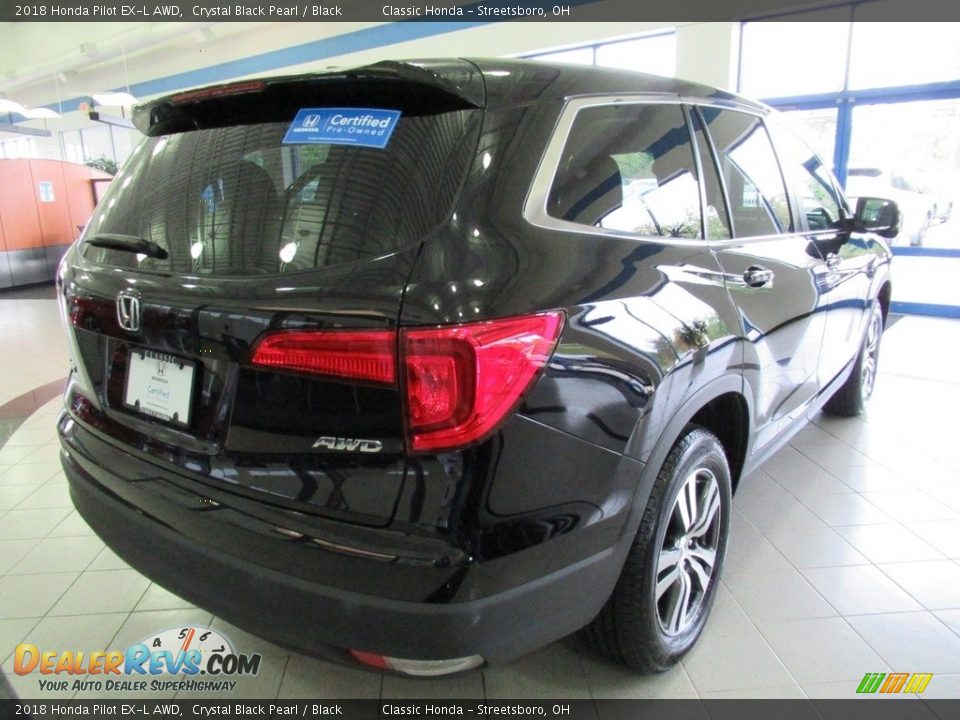 2018 Honda Pilot EX-L AWD Crystal Black Pearl / Black Photo #7