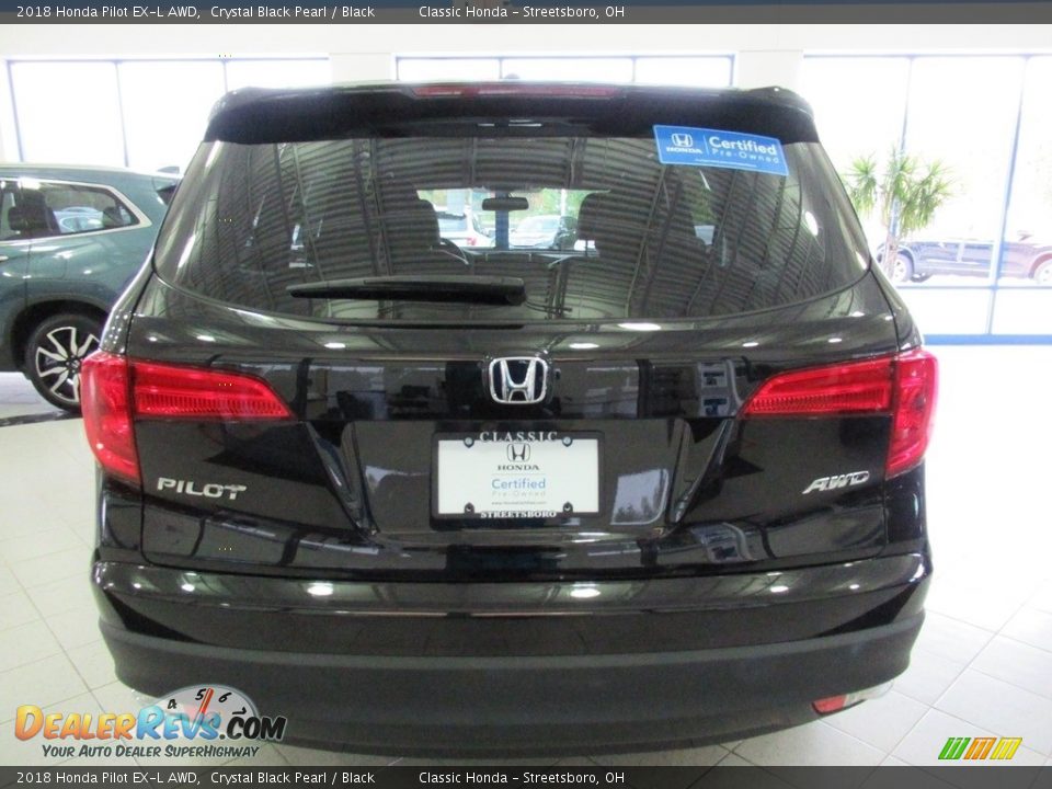 2018 Honda Pilot EX-L AWD Crystal Black Pearl / Black Photo #8