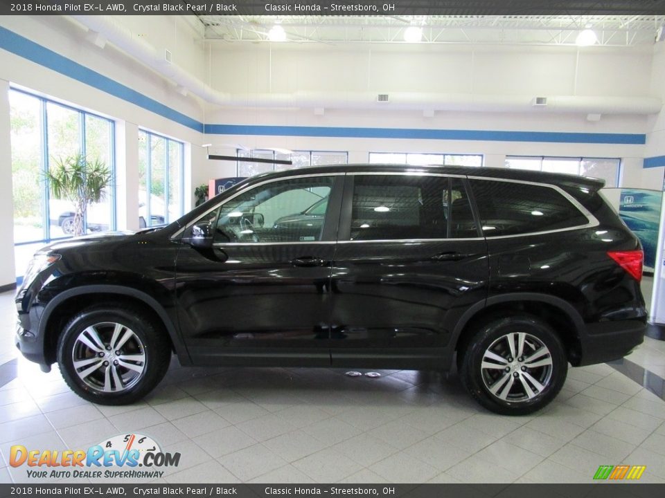 2018 Honda Pilot EX-L AWD Crystal Black Pearl / Black Photo #10