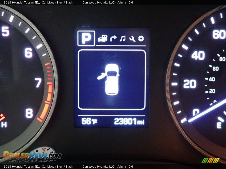 2018 Hyundai Tucson SEL Caribbean Blue / Black Photo #28