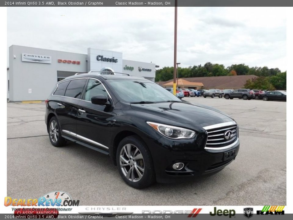 2014 Infiniti QX60 3.5 AWD Black Obsidian / Graphite Photo #1