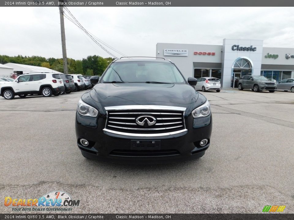 2014 Infiniti QX60 3.5 AWD Black Obsidian / Graphite Photo #2