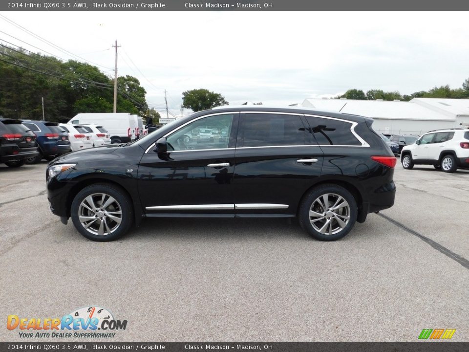 2014 Infiniti QX60 3.5 AWD Black Obsidian / Graphite Photo #3
