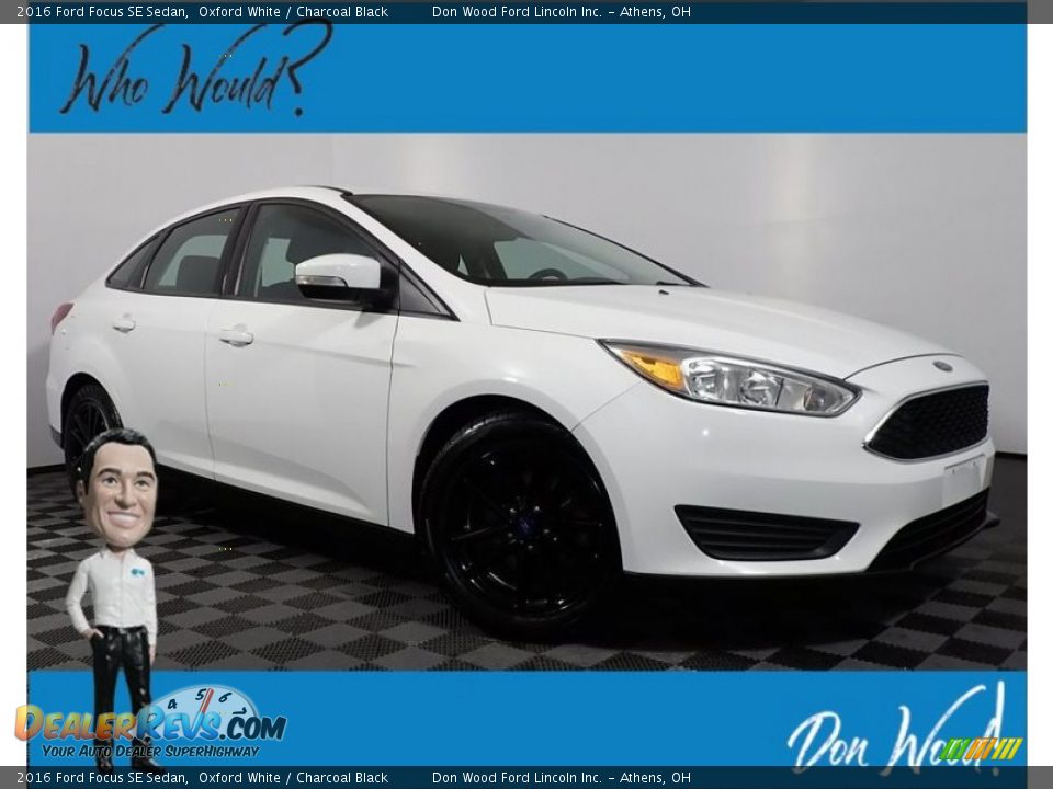 2016 Ford Focus SE Sedan Oxford White / Charcoal Black Photo #1