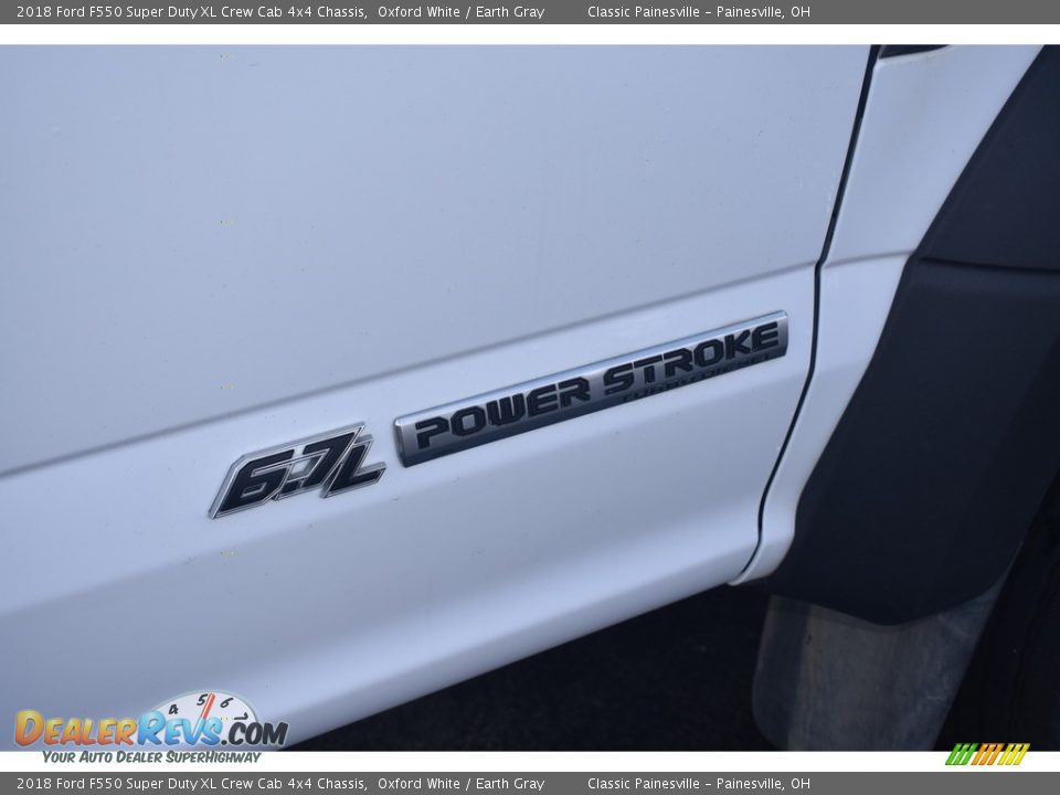 2018 Ford F550 Super Duty XL Crew Cab 4x4 Chassis Oxford White / Earth Gray Photo #7