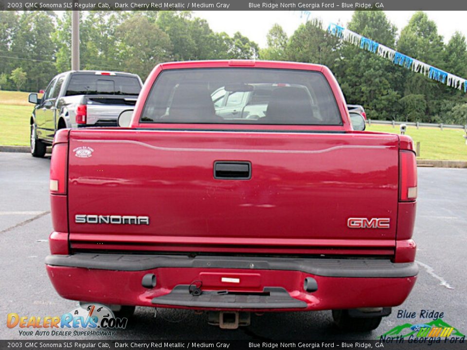 2003 GMC Sonoma SLS Regular Cab Dark Cherry Red Metallic / Medium Gray Photo #4