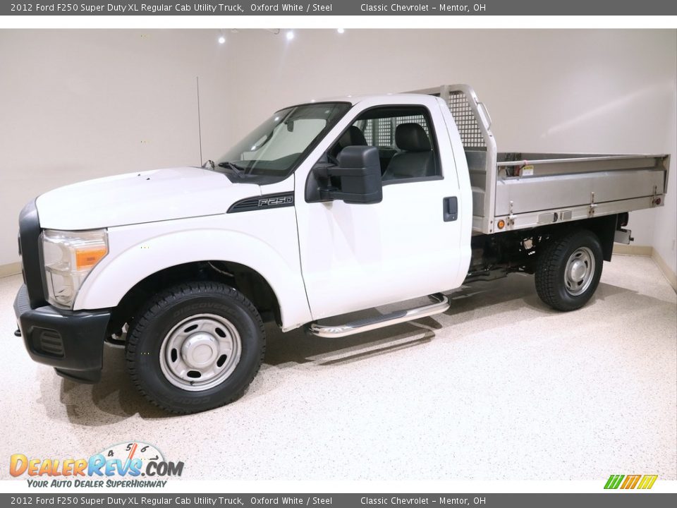 2012 Ford F250 Super Duty XL Regular Cab Utility Truck Oxford White / Steel Photo #3