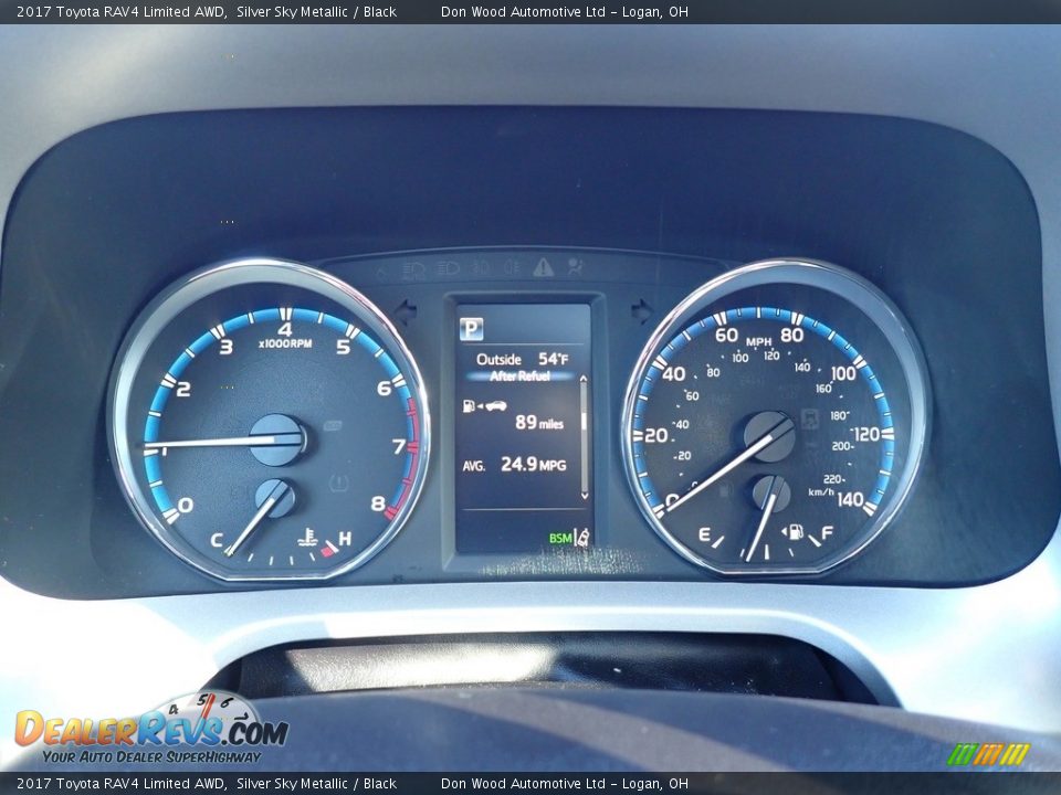 2017 Toyota RAV4 Limited AWD Silver Sky Metallic / Black Photo #24