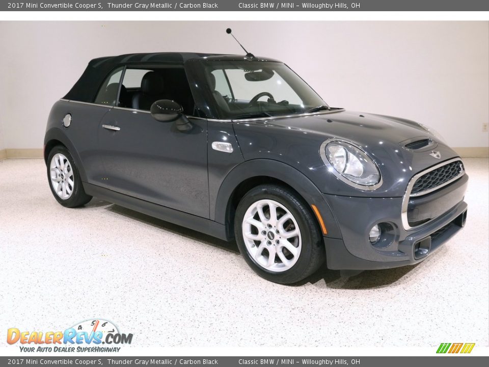 2017 Mini Convertible Cooper S Thunder Gray Metallic / Carbon Black Photo #2