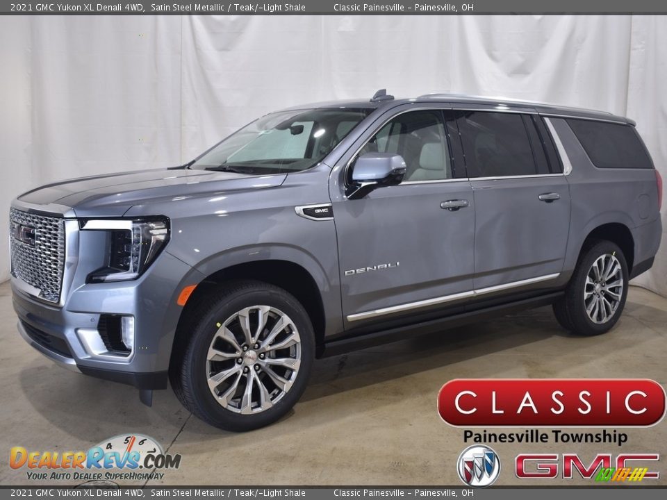 2021 GMC Yukon XL Denali 4WD Satin Steel Metallic / Teak/­Light Shale Photo #1