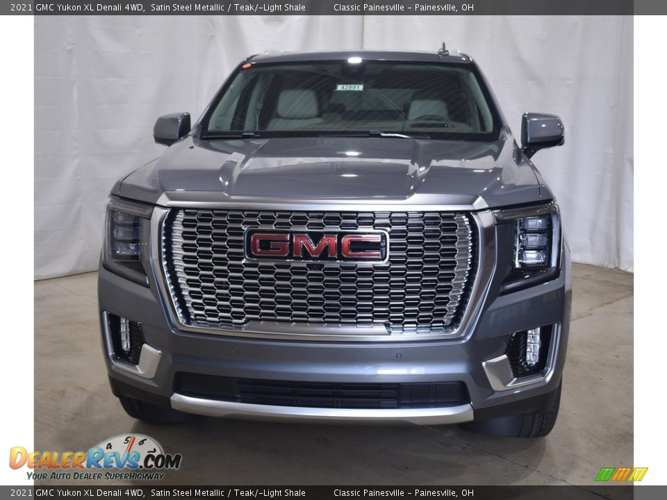 2021 GMC Yukon XL Denali 4WD Satin Steel Metallic / Teak/­Light Shale Photo #4