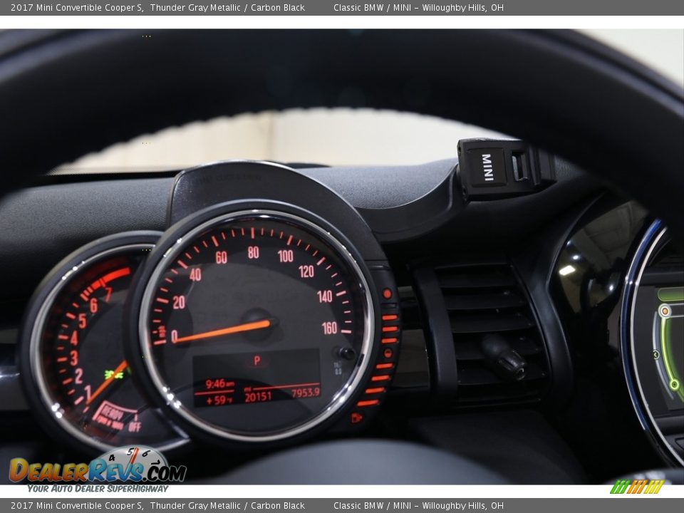 2017 Mini Convertible Cooper S Thunder Gray Metallic / Carbon Black Photo #8