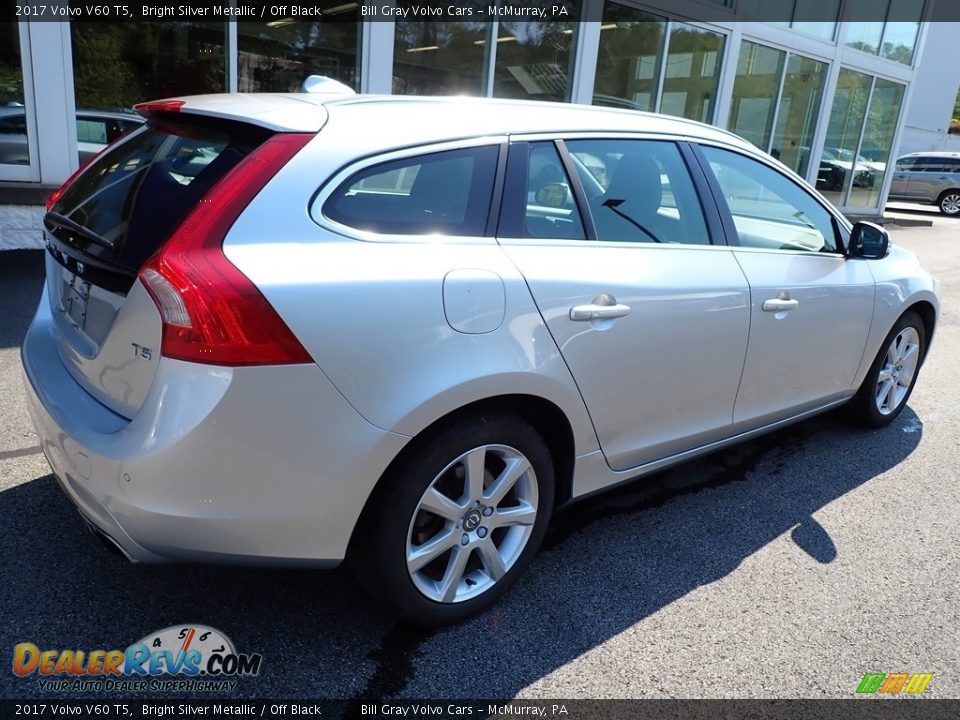 2017 Volvo V60 T5 Bright Silver Metallic / Off Black Photo #3