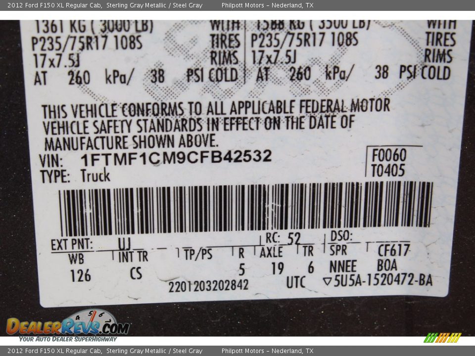 2012 Ford F150 XL Regular Cab Sterling Gray Metallic / Steel Gray Photo #24