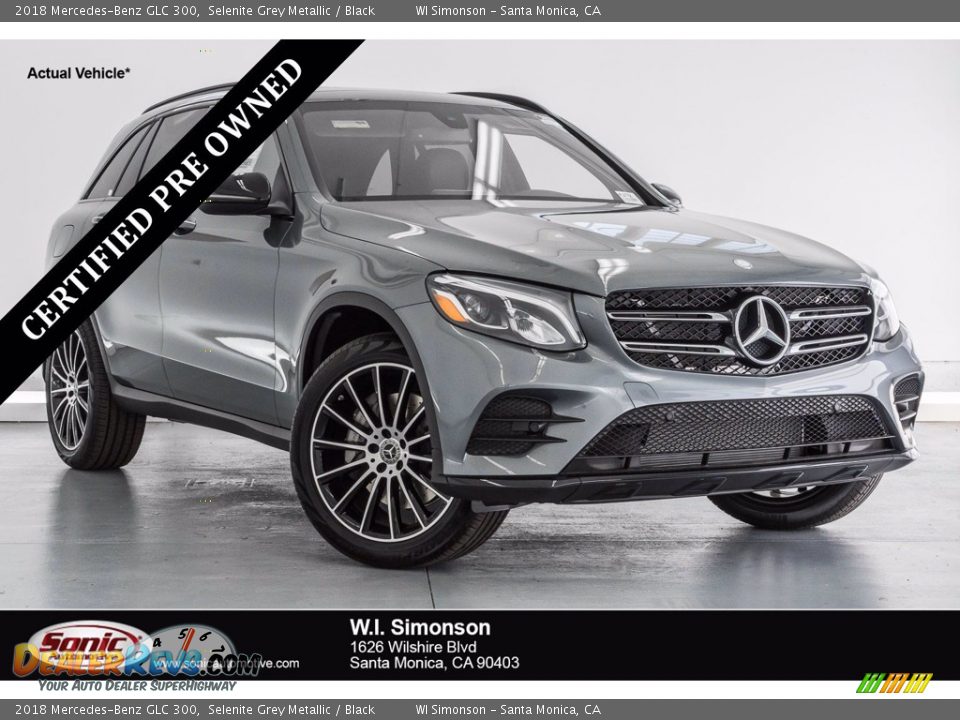 2018 Mercedes-Benz GLC 300 Selenite Grey Metallic / Black Photo #1