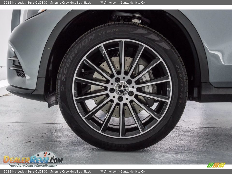 2018 Mercedes-Benz GLC 300 Selenite Grey Metallic / Black Photo #9