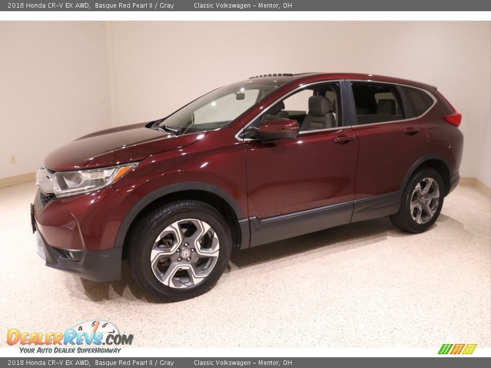 2018 Honda CR-V EX AWD Basque Red Pearl II / Gray Photo #3