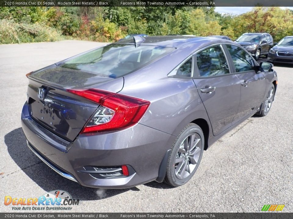 2020 Honda Civic EX Sedan Modern Steel Metallic / Black Photo #5