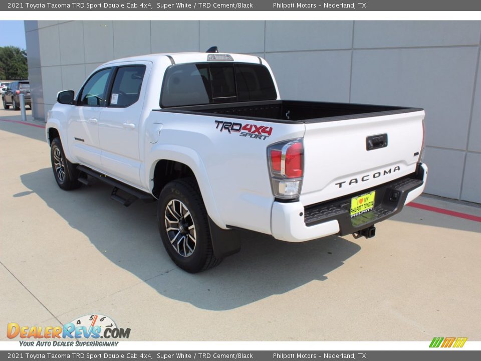 2021 Toyota Tacoma TRD Sport Double Cab 4x4 Super White / TRD Cement/Black Photo #6