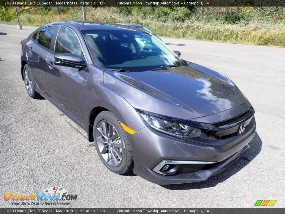 2020 Honda Civic EX Sedan Modern Steel Metallic / Black Photo #6