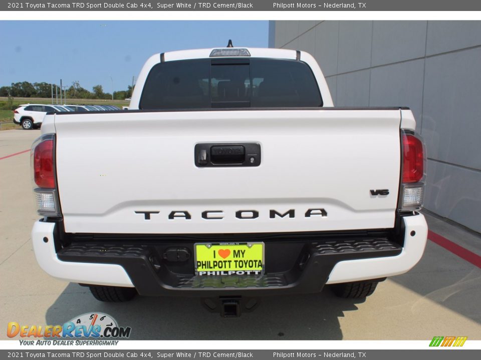 2021 Toyota Tacoma TRD Sport Double Cab 4x4 Super White / TRD Cement/Black Photo #7