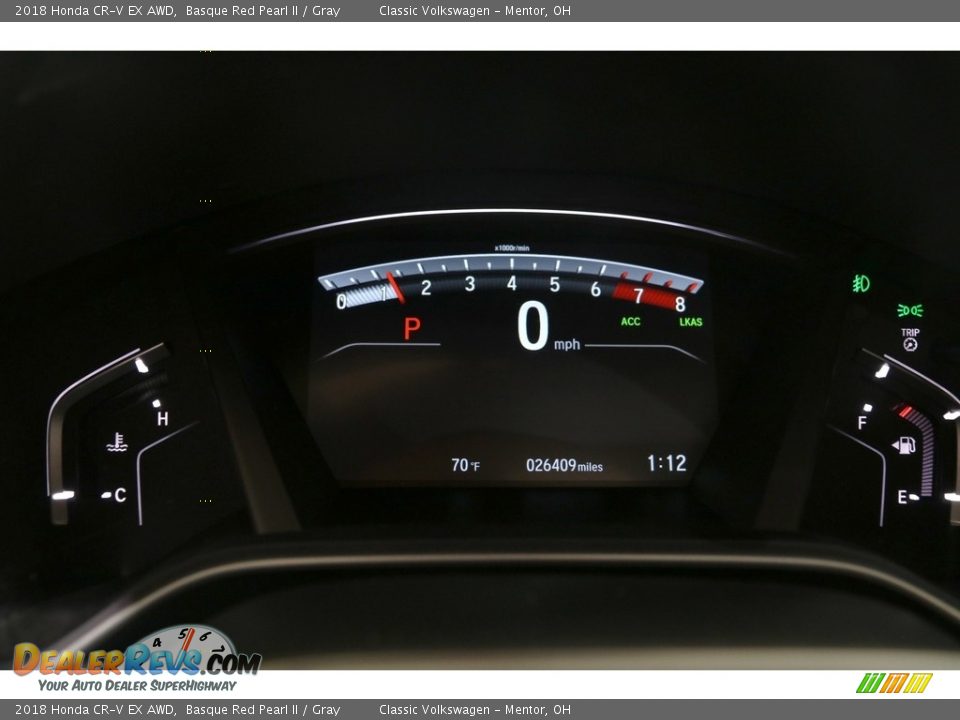 2018 Honda CR-V EX AWD Basque Red Pearl II / Gray Photo #8