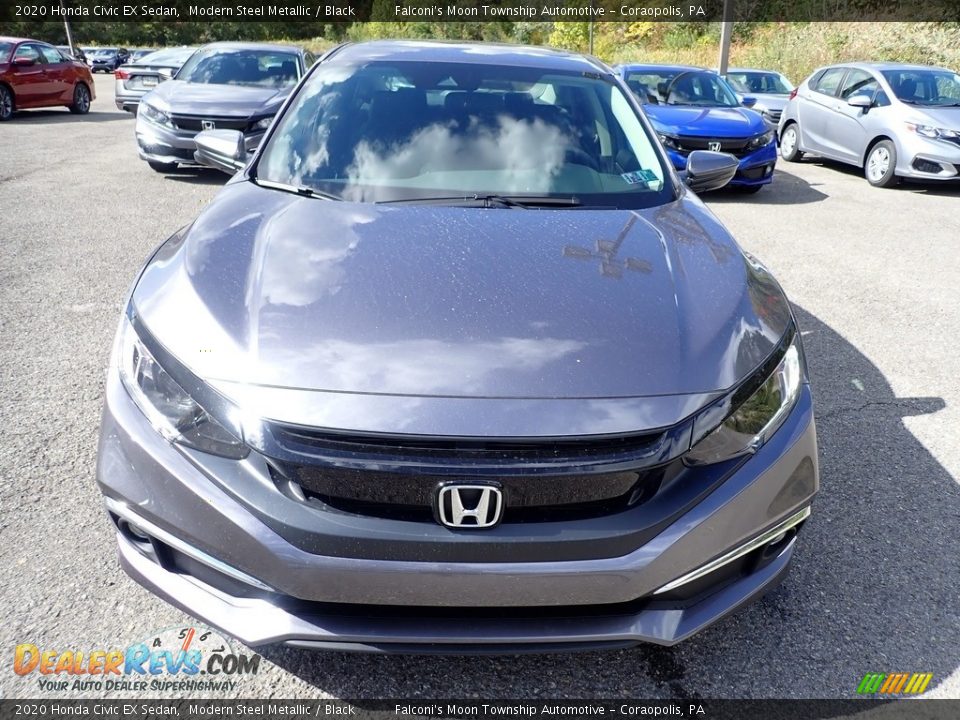 2020 Honda Civic EX Sedan Modern Steel Metallic / Black Photo #7