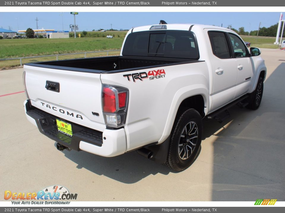 2021 Toyota Tacoma TRD Sport Double Cab 4x4 Super White / TRD Cement/Black Photo #8