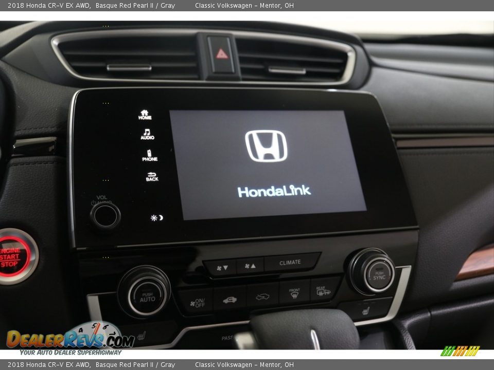 2018 Honda CR-V EX AWD Basque Red Pearl II / Gray Photo #10
