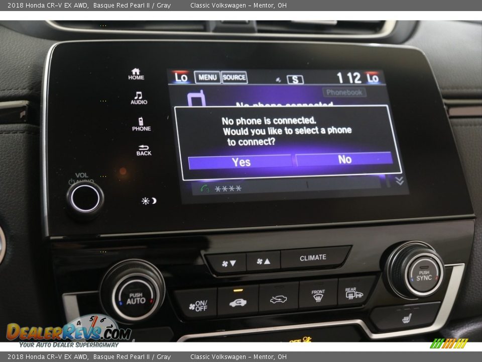 2018 Honda CR-V EX AWD Basque Red Pearl II / Gray Photo #11