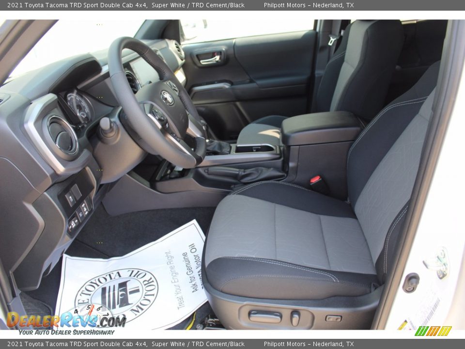 2021 Toyota Tacoma TRD Sport Double Cab 4x4 Super White / TRD Cement/Black Photo #10