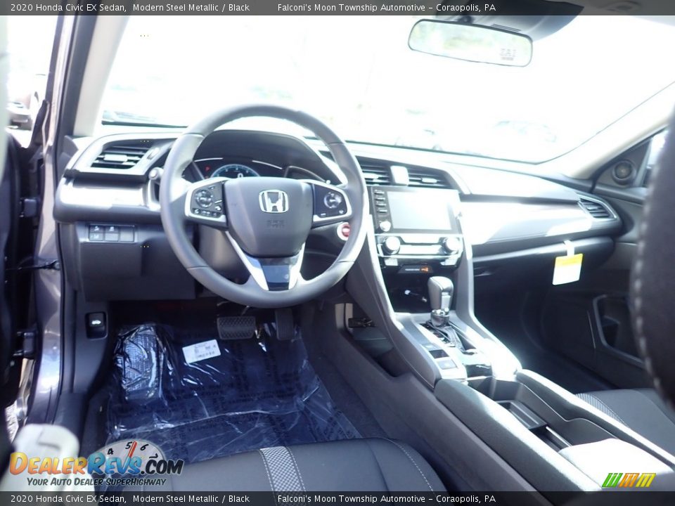 2020 Honda Civic EX Sedan Modern Steel Metallic / Black Photo #10