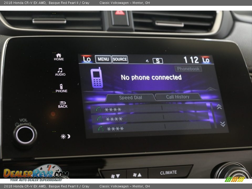 2018 Honda CR-V EX AWD Basque Red Pearl II / Gray Photo #12