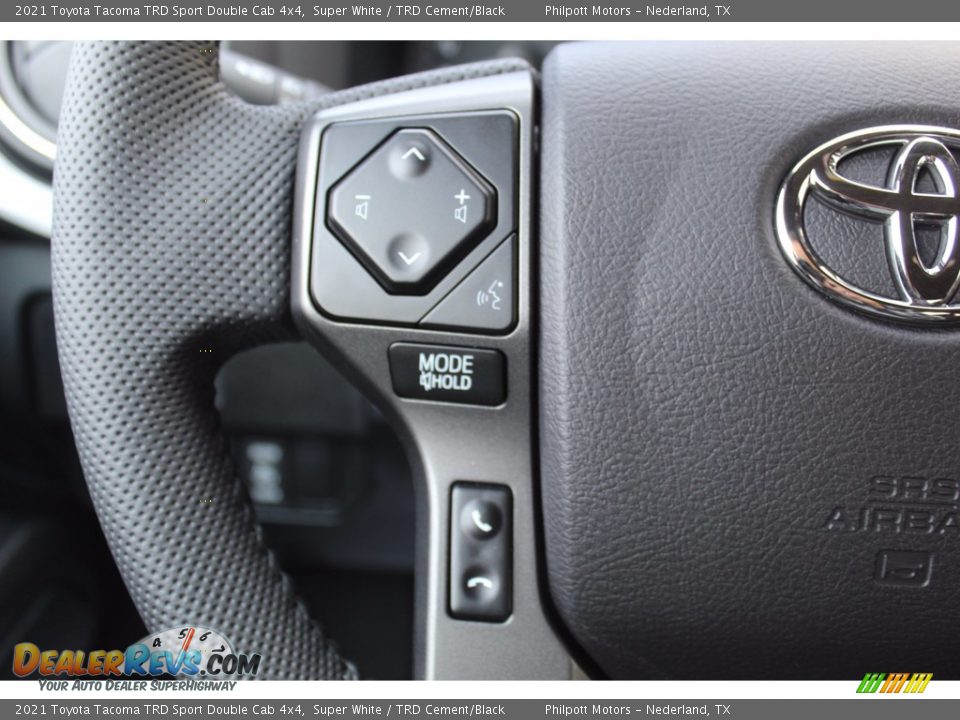2021 Toyota Tacoma TRD Sport Double Cab 4x4 Super White / TRD Cement/Black Photo #11