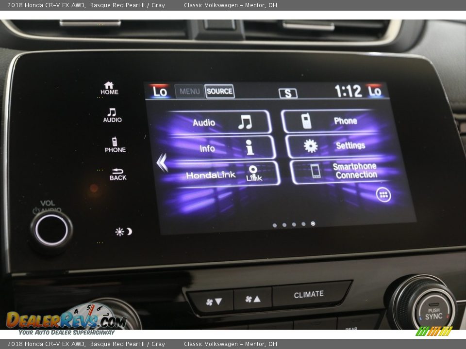 2018 Honda CR-V EX AWD Basque Red Pearl II / Gray Photo #13