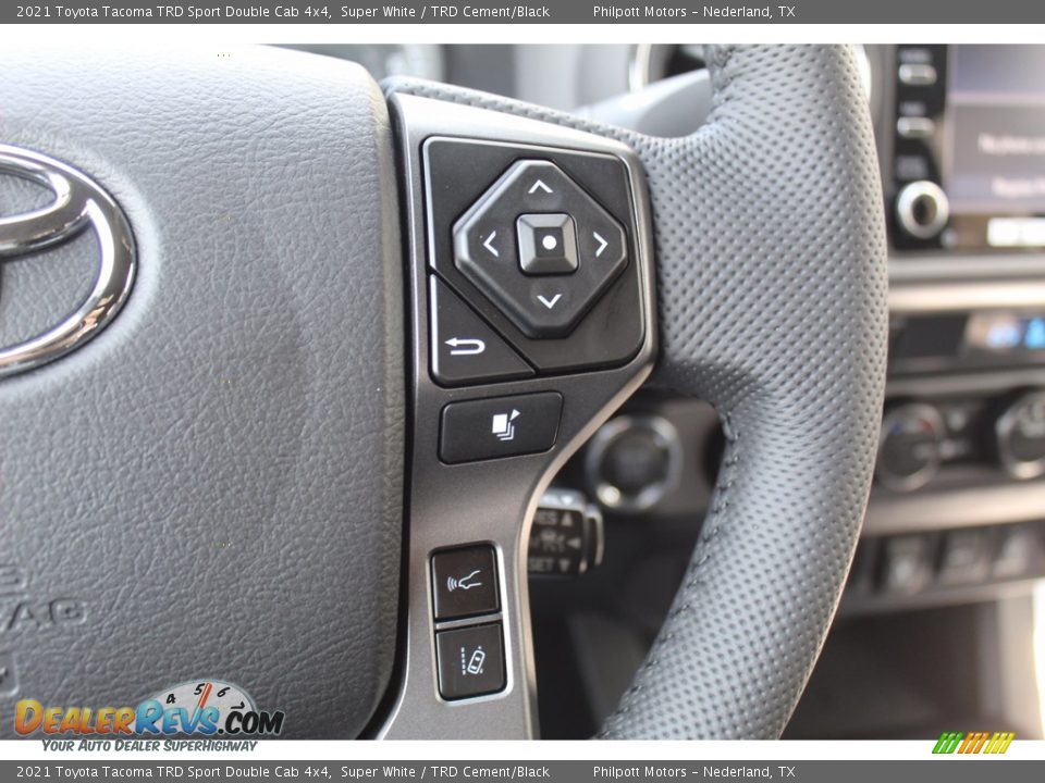 2021 Toyota Tacoma TRD Sport Double Cab 4x4 Super White / TRD Cement/Black Photo #12