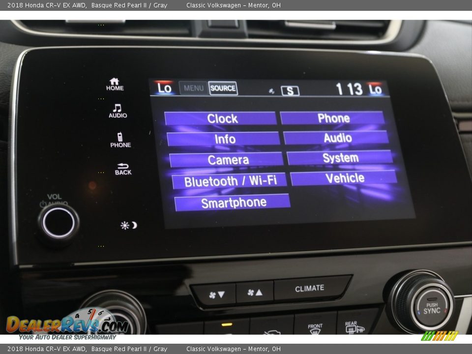 2018 Honda CR-V EX AWD Basque Red Pearl II / Gray Photo #16