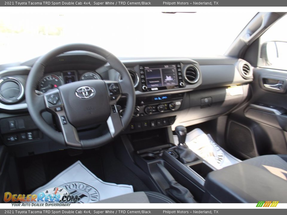 2021 Toyota Tacoma TRD Sport Double Cab 4x4 Super White / TRD Cement/Black Photo #21