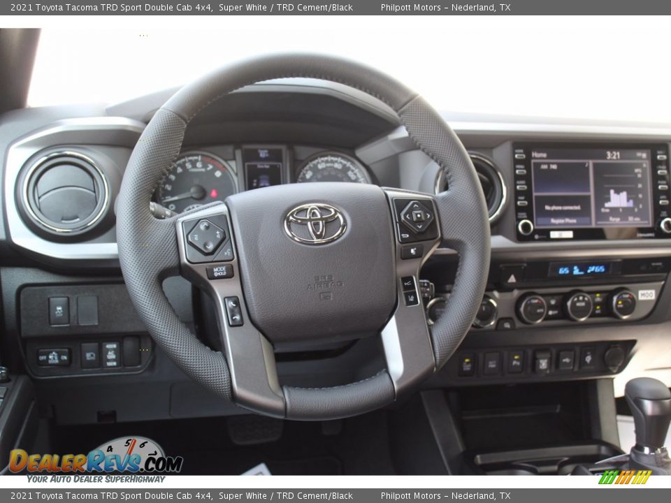2021 Toyota Tacoma TRD Sport Double Cab 4x4 Super White / TRD Cement/Black Photo #22