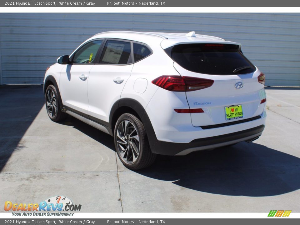 2021 Hyundai Tucson Sport White Cream / Gray Photo #6