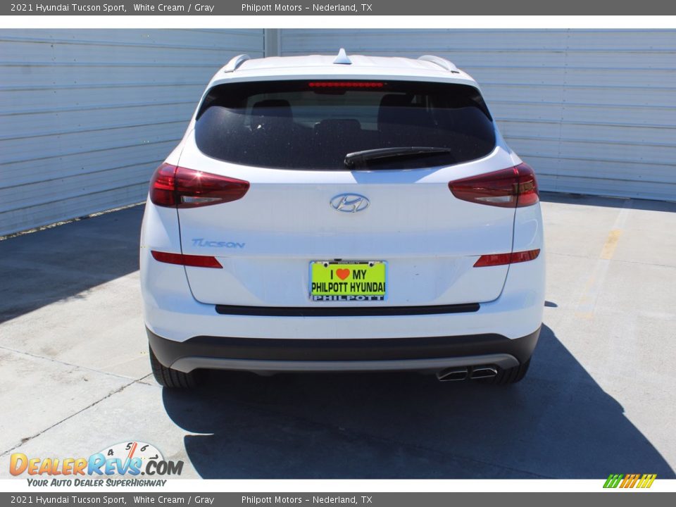 2021 Hyundai Tucson Sport White Cream / Gray Photo #7
