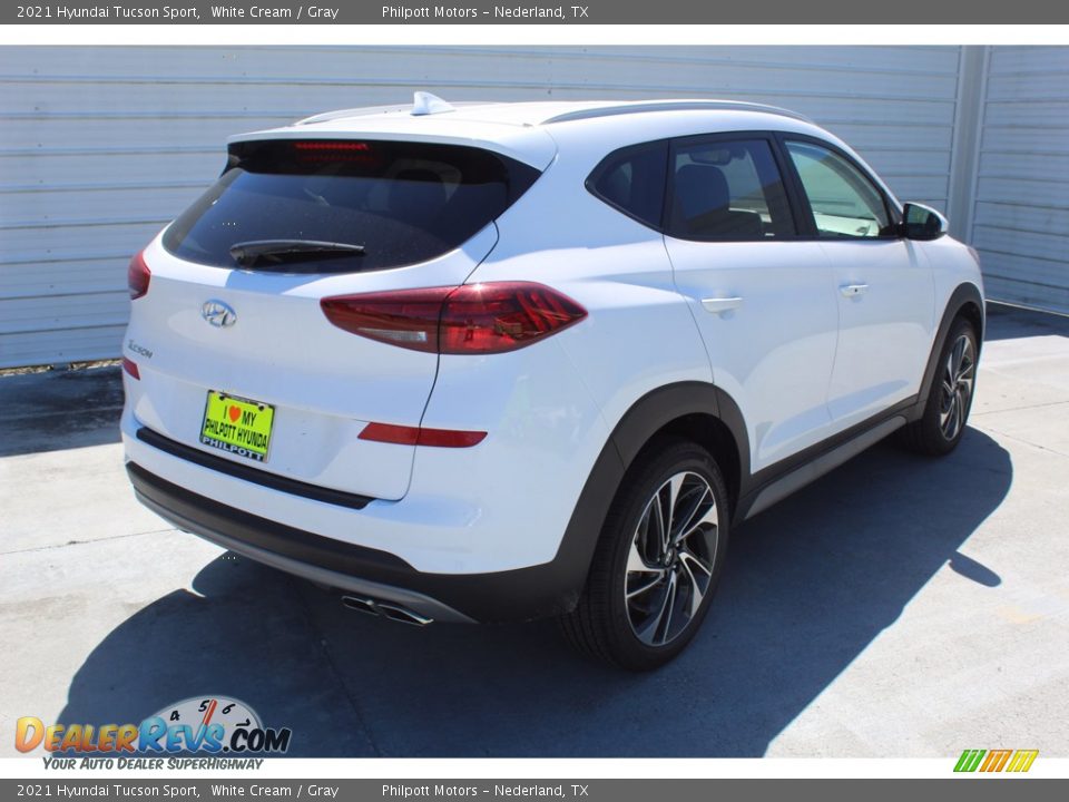 2021 Hyundai Tucson Sport White Cream / Gray Photo #8